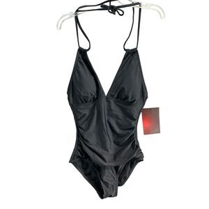 Espidoo Swimsuit Women S Black Padded One Piece Adjustable Ruched Beach Vacation